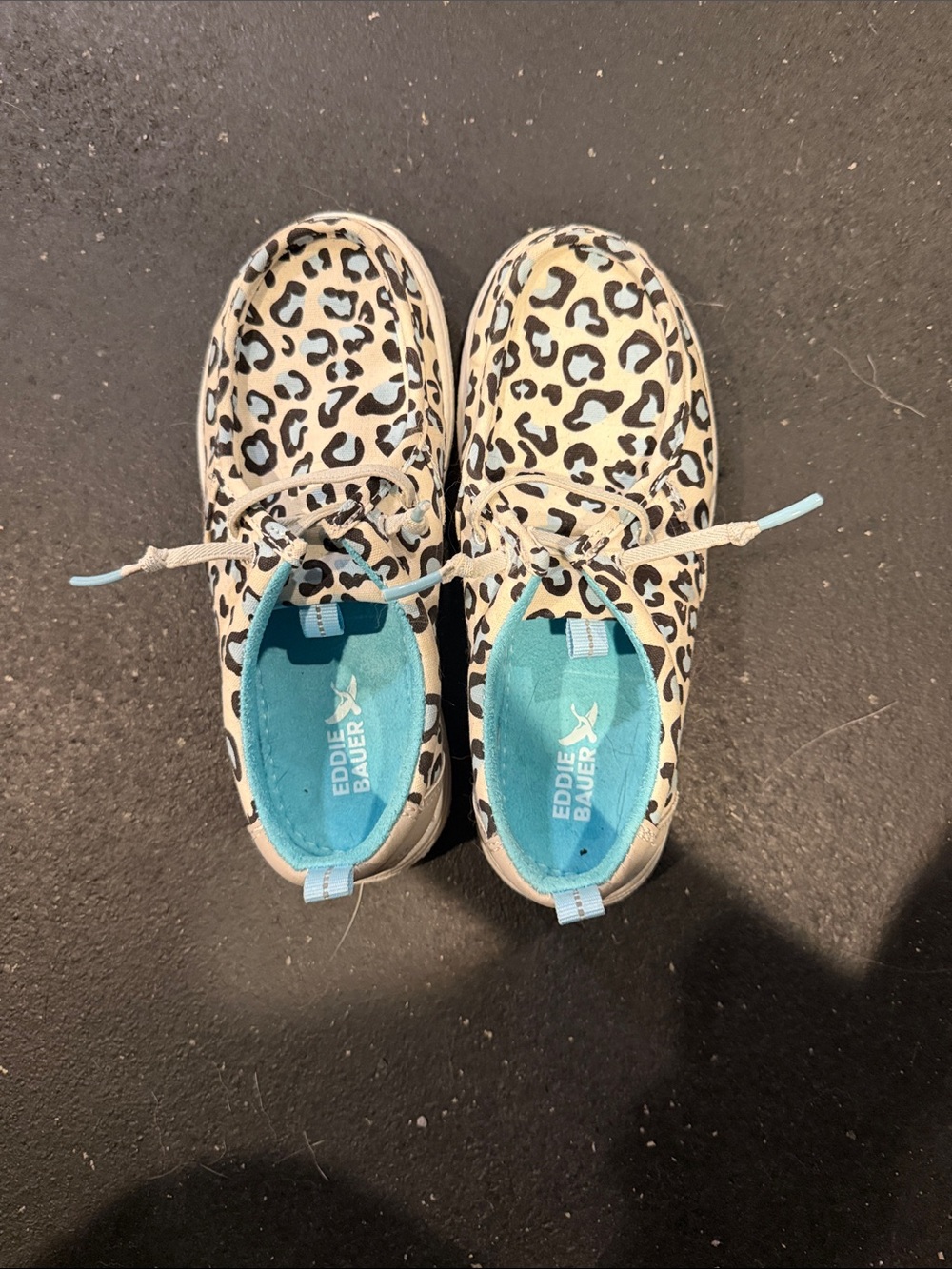 Eddie Bauer Leopard Print Kids Sneakers with Aqua Insole